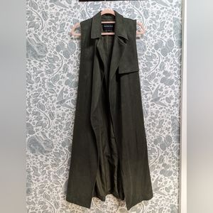 Who What Wear - Olive Faux Suede Trench M